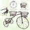 Metal Tricycle Plant Stand with 3 Baskets and Wheels for Indoor or Outdoor Use